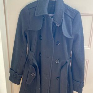 Calvin Klein Black Double-Breasted Trench Coat